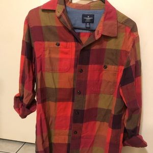 Orange Checkered Flannel